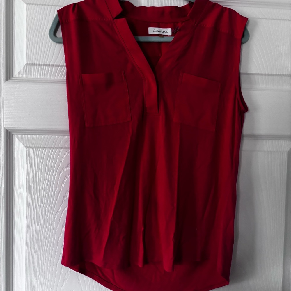 Calvin Klein Women's Red Blouse